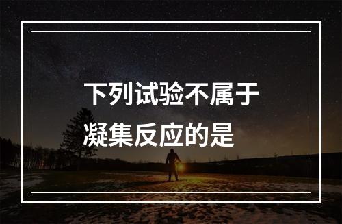 下列试验不属于凝集反应的是