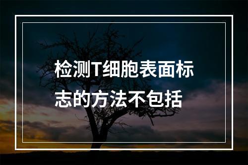 检测T细胞表面标志的方法不包括