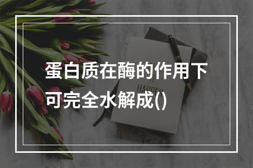 蛋白质在酶的作用下可完全水解成()