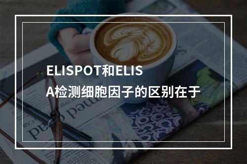 ELISPOT和ELISA检测细胞因子的区别在于