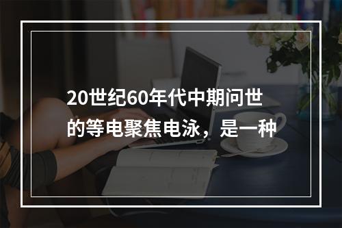 20世纪60年代中期问世的等电聚焦电泳，是一种