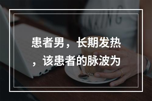 患者男，长期发热，该患者的脉波为