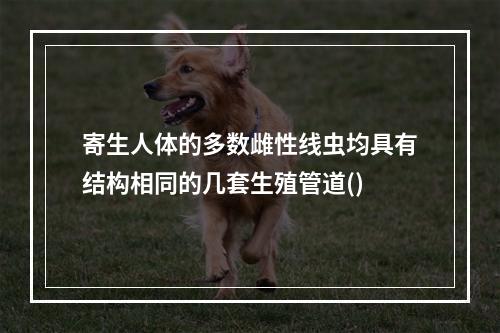 寄生人体的多数雌性线虫均具有结构相同的几套生殖管道()