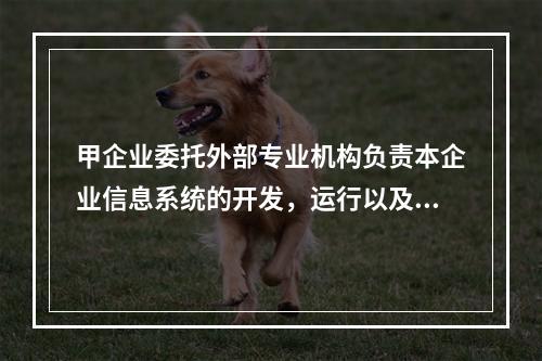 甲企业委托外部专业机构负责本企业信息系统的开发，运行以及维护