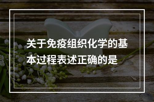 关于免疫组织化学的基本过程表述正确的是