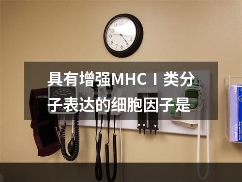 具有增强MHCⅠ类分子表达的细胞因子是