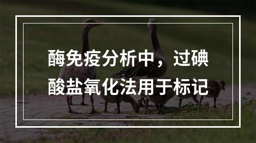 酶免疫分析中，过碘酸盐氧化法用于标记