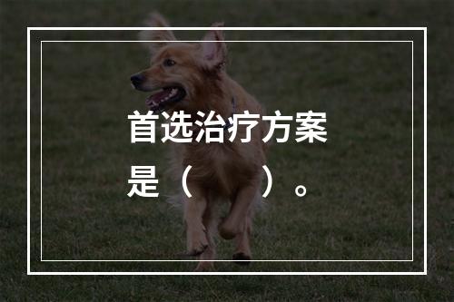 首选治疗方案是（　　）。