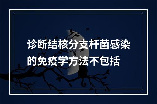 诊断结核分支杆菌感染的免疫学方法不包括