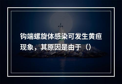 钩端螺旋体感染可发生黄疸现象，其原因是由于（）