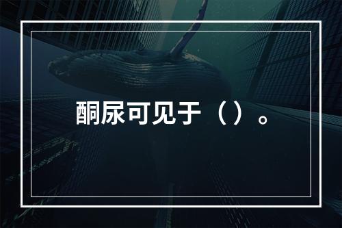 酮尿可见于（ ）。