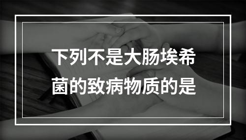 下列不是大肠埃希菌的致病物质的是