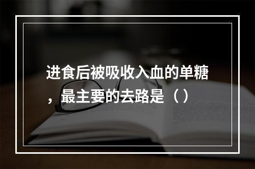 进食后被吸收入血的单糖，最主要的去路是（ ）