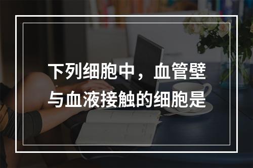 下列细胞中，血管壁与血液接触的细胞是