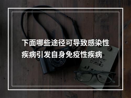 下面哪些途径可导致感染性疾病引发自身免疫性疾病