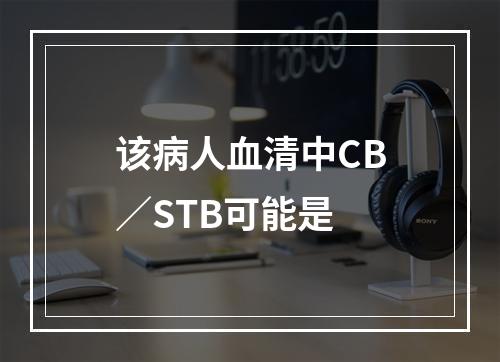 该病人血清中CB／STB可能是