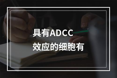 具有ADCC效应的细胞有