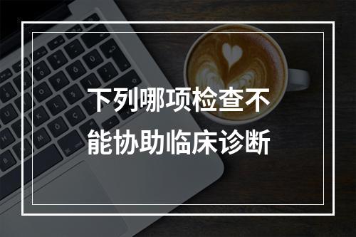 下列哪项检查不能协助临床诊断