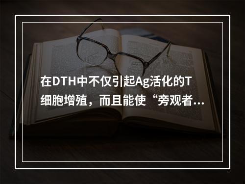 在DTH中不仅引起Ag活化的T细胞增殖，而且能使“旁观者”T