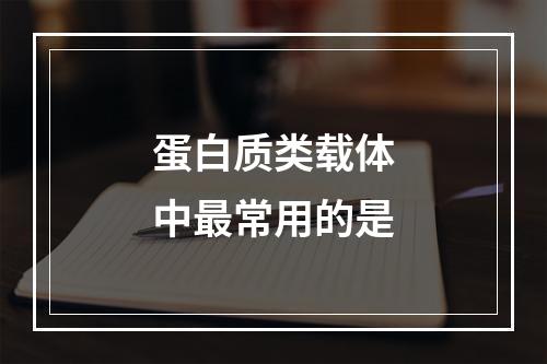 蛋白质类载体中最常用的是