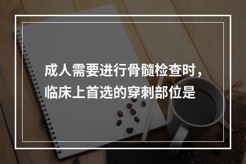 成人需要进行骨髓检查时，临床上首选的穿刺部位是