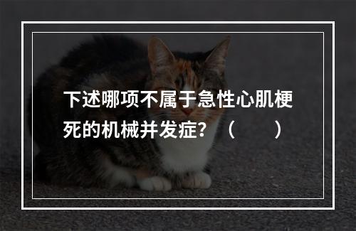 下述哪项不属于急性心肌梗死的机械并发症？（　　）