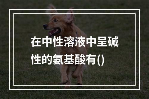 在中性溶液中呈碱性的氨基酸有()