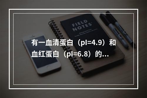 有一血清蛋白（pI=4.9）和血红蛋白（pI=6.8）的混合