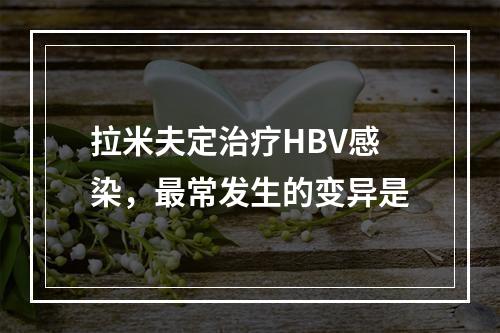 拉米夫定治疗HBV感染，最常发生的变异是