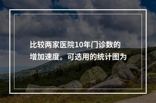 比较两家医院10年门诊数的增加速度。可选用的统计图为