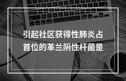 引起社区获得性肺炎占首位的革兰阴性杆菌是