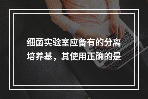 细菌实验室应备有的分离培养基，其使用正确的是