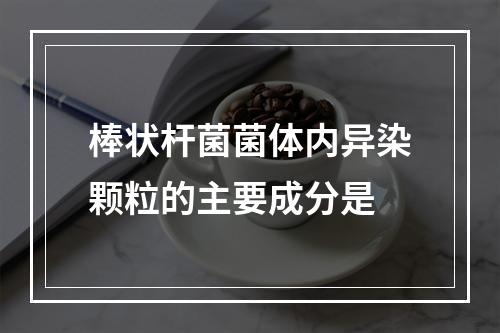 棒状杆菌菌体内异染颗粒的主要成分是