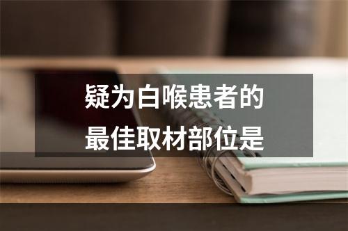 疑为白喉患者的最佳取材部位是