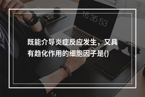 既能介导炎症反应发生，又具有趋化作用的细胞因子是()