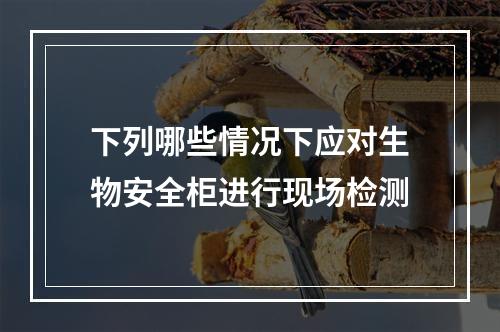 下列哪些情况下应对生物安全柜进行现场检测