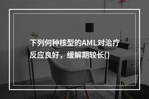 下列何种核型的AML对治疗反应良好，缓解期较长()