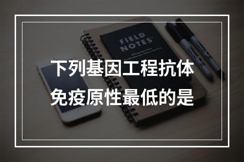 下列基因工程抗体免疫原性最低的是