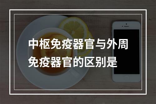 中枢免疫器官与外周免疫器官的区别是