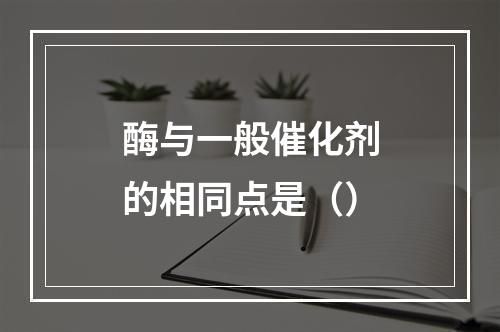 酶与一般催化剂的相同点是（）