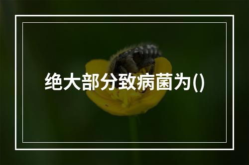 绝大部分致病菌为()