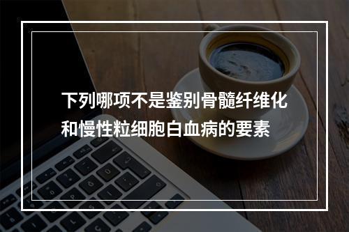 下列哪项不是鉴别骨髓纤维化和慢性粒细胞白血病的要素