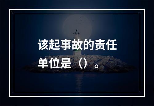 该起事故的责任单位是（）。