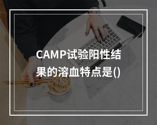 CAMP试验阳性结果的溶血特点是()