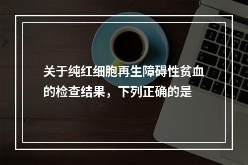 关于纯红细胞再生障碍性贫血的检查结果，下列正确的是