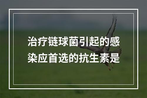 治疗链球菌引起的感染应首选的抗生素是