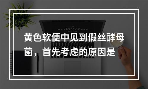 黄色软便中见到假丝酵母菌，首先考虑的原因是