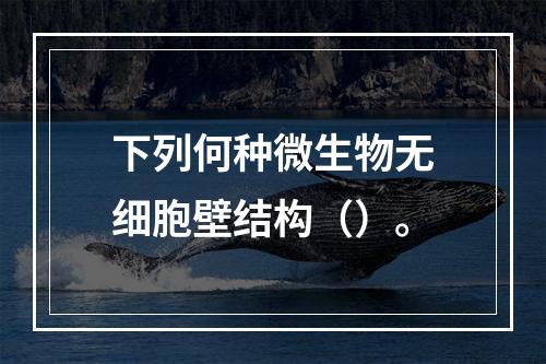 下列何种微生物无细胞壁结构（）。