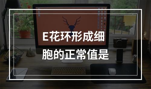 E花环形成细胞的正常值是