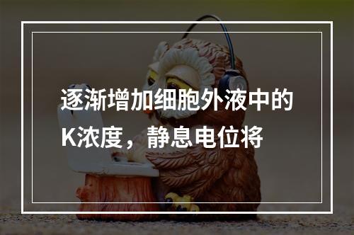 逐渐增加细胞外液中的K浓度，静息电位将